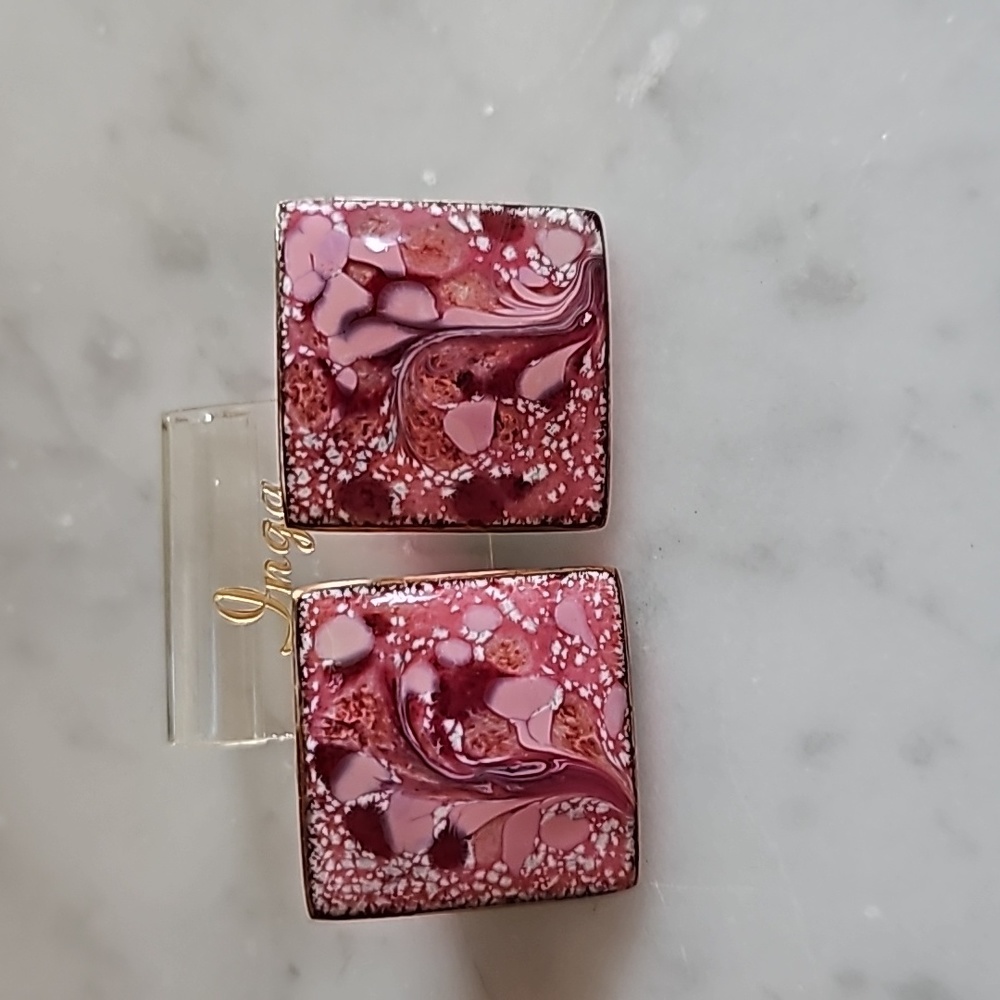 Inga enamel earrings